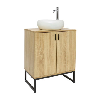 Kúpeľňová skrinka s umývadlom Ceramia Easy 60x73x36 cm svetlý dub lesk EASYUMDB5