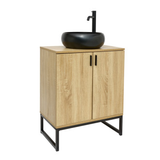 Kúpeľňová skrinka s umývadlom Ceramia Easy 60x73x36 cm svetlý dub lesk EASYUMDB6