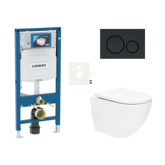 Závesný WC set do ľahkých stien / predstenová SAT SIKOGESTOR67S20BL