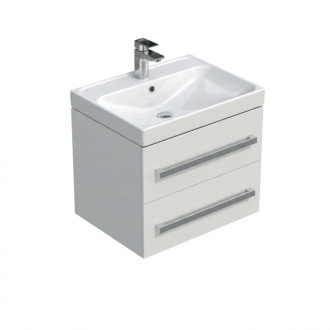 Kúpeľňová skrinka s umývadlom SAT Cube Way 60x53x46 cm dub hickory mat CUBE46602BIBRE