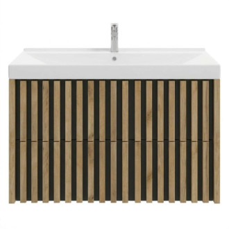 Kúpeľňová skrinka s umývadlom SAT Delano 100x56x45 cm dub mat DELANO100ZDCUM
