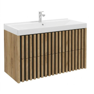 Kúpeľňová skrinka s umývadlom SAT Delano 100x56x45 cm dub mat DELANO100ZDCUM