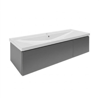 Kúpeľňová skrinka s umývadlom SAT Feel 120x30x44, 8 cm antracit mat SATFEEL2120ANTU5