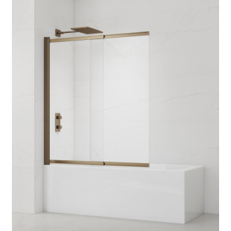 Vaňová zástena SAT Vision 140x120 cm brúsený rose gold SATVZVI120RG