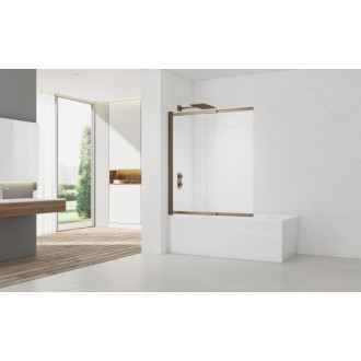 Vaňová zástena SAT Vision 140x120 cm brúsený rose gold SATVZVI120RG