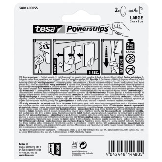 Háčik Tesa Powerstrips biela 580130005520