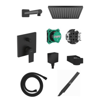 Sprchový systém Hansgrohe vrátane podomietkového telesa matná čierna HGBAL2