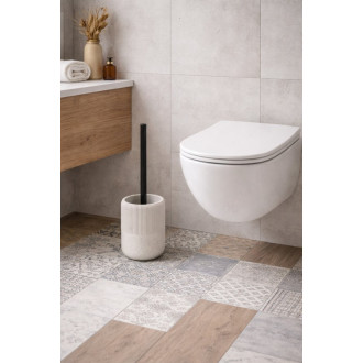 ALBA WC kefa na postavenie, biela/čierna mat AB2135B