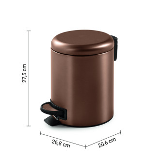 POTTY odpadkový kôš 5l, Soft Close, meď mat 330982