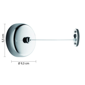 Vysúvacia bielizňová šnúra, 2700 mm, nerez lesk