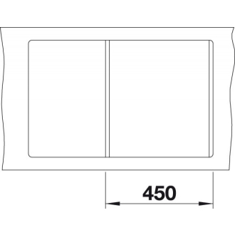 Blanco METRA 45 SF 519082 drez s odkvapom, obojstranný aluminium drez do roviny