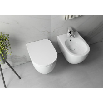 INFINITY závesná WC misa, Rimless, 36,5x53cm, biela 10NF02005