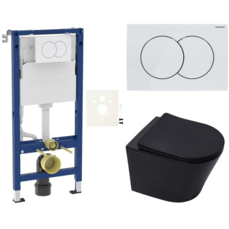 Závesný WC set do ľahkých stien / predstenová SAT Infinitio SIKOGESINFBLD01