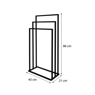 Stojan na uteráky 450x860x210mm, čierna mat