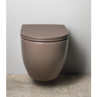 INFINITY závesná WC misa, Rimless, 36,5x53cm, taupe