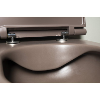 INFINITY závesná WC misa, Rimless, 36,5x53cm, taupe