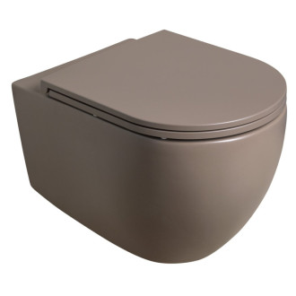 INFINITY závesná WC misa, Rimless, 36,5x53cm, taupe