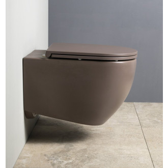 INFINITY závesná WC misa, Rimless, 36,5x53cm, taupe