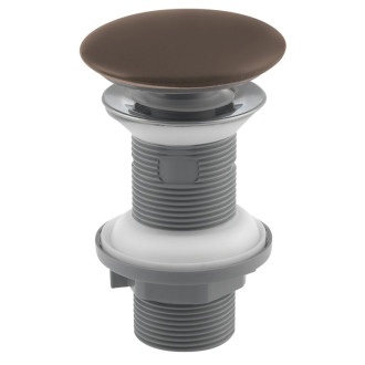 Umývadlová výpusť 5/4“, click-clack, keramická zátka, 20-70mm, taupe