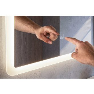 FAGO zrkadlo s LED osvetlením 50x70cm, dotykový senzor, stmievateľné