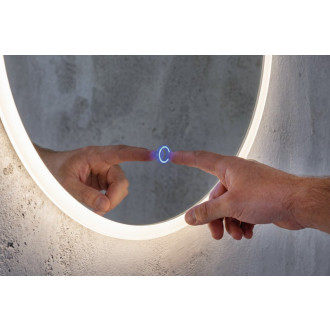 MAGARA oválne zrkadlo s LED osvetlením 45x80cm, dotykový senzor, stmievateľné