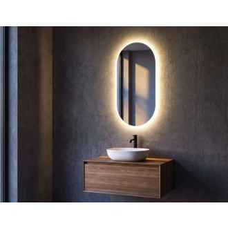 MAGARA oválne zrkadlo s LED osvetlením 45x80cm, dotykový senzor, stmievateľné