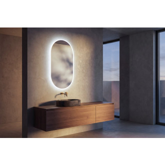 MAGARA oválne zrkadlo s LED osvetlením 45x80cm, dotykový senzor, stmievateľné