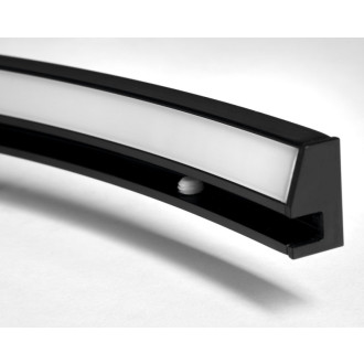 MOON LED svietidlo 6,5 W, 230V, 431x12x22mm, R300mm, čierna mat