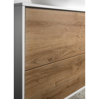 ZANYA umývadlová skrinka 60x50x46cm, biela mat/dub emporio