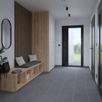 Dlažba Fineza Breccia tmavo šedá 30x30 cm mat BRECCIA30DGR