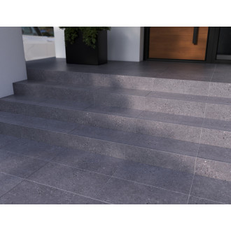 Schodovka Fineza Breccia tmavo šedá 30x60 cm mat SCBRECCIA36DGR