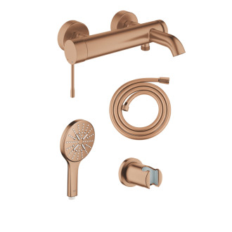 Vaňová batéria Grohe so sprchovým setom 150 mm kartáčovaný warm sunset GBAL6