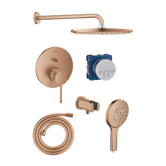Sprchový systém Grohe s pákovou batériou kartáčovaný warm sunset GBAL10
