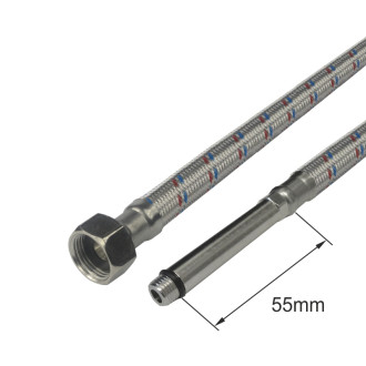 Mereo "Připojovací hadice 8x12, FxM10, 3/8"" x M10 x 55mm, 60 cm, nerez opletení" CR288CC