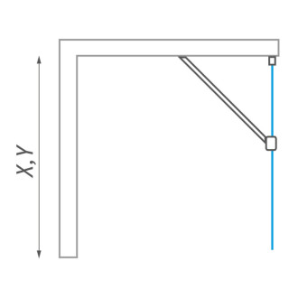 Boční zástěna ke sprchovým dveřím 90 cm Roth Elegant Neo Line 189-9000000-00-02