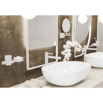 Kosmetické zrcátko Hansgrohe AddStoris sklopné matná bílá 41791700