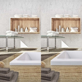 Obdélníková vana Roth Kubic Neo Slim 160x80 cm akrylát levá i pravá 9320SLM