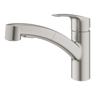 Drezová batéria Grohe Eurosmart New s otočným ramienkom supersteel 30305DC1