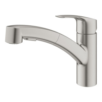 Dřezová baterie Grohe Eurosmart New s otočným ramínkem supersteel 30305DC1