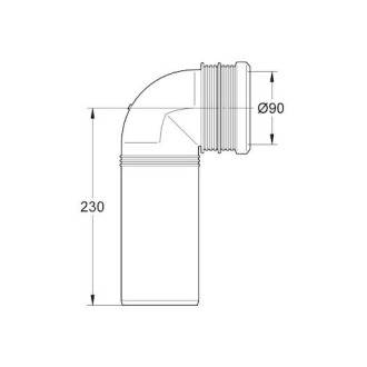 Odpadní koleno GROHE černé 90° DN90 42327000 G42327000