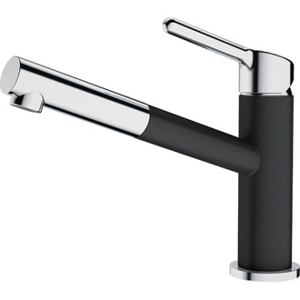 Drezová batéria Franke s vyťahovacou spŕškou chróm/onyx 115.0623.057
