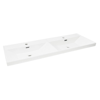 Nábytkové dvojumyvadlo SAT B-Way 121x46 cm dva otvory pro baterii SATBW212046