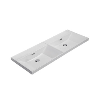 Nábytkové dvojumyvadlo SAT B-Way 121x46 cm dva otvory pro baterii SATBW212046
