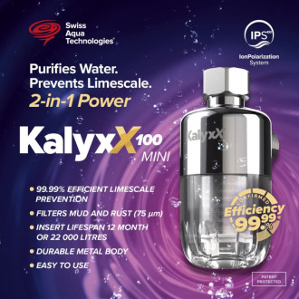 Vodní filtr KalyxX IPS MINI 100 3/4" s 99,9 % ochranou proti vodnímu kameni IPSKXMG34T