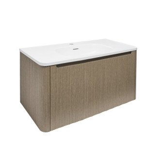 Kúpeľňová skrinka s umývadlom Naturel Austen 79x47,5x45 cm clear brown mat AUSTEN80CB