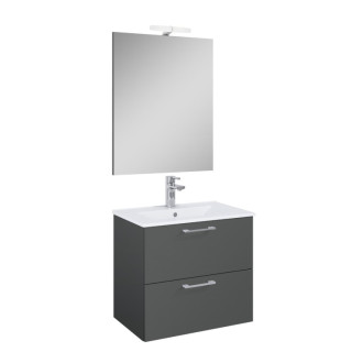 Koupelnová sestava s umyvadlem Ceramia Lea 61,5x55x41,7 cm antracit LEASET60A
