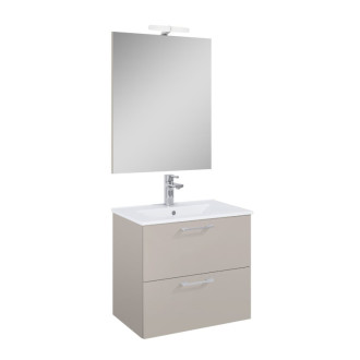 Koupelnová sestava s umyvadlem Ceramia Lea 61,5x55x41,7 cm kašmír LEASET60C