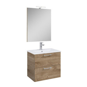 Koupelnová sestava s umyvadlem Ceramia Lea 61,5x55x41,7 cm dub LEASET60D