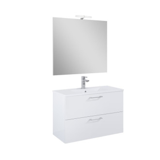 Koupelnová sestava s umyvadlem Ceramia Lea 81,4x55x41,7 cm bílá LEASET80B