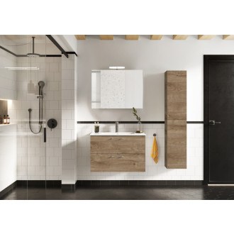 Koupelnová sestava s umyvadlem Ceramia Lea 81,4x55x41,7 cm dub LEASET80D